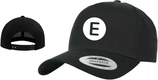 E wie einfach E-Logo Curved Cap Schwarz