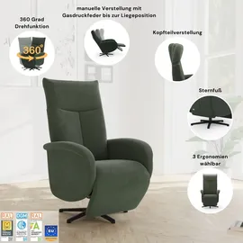 sit&more TV-Sessel Juma Polyester 75 x 110 x 82 cm grau mit Drehfunktion & Kopfteilverstellung