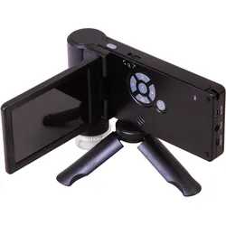 Levenhuk DTX 700 Mobi, Digitales Mikroskop, Schwarz, Kunststoff, LCD, MicroSD (T