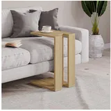 Decortie | Muju Modern C Shape Table Multipurpose H 57cm | Oak | Anthracite Grey / Oak | Oak / Anthracite Grey / Oak