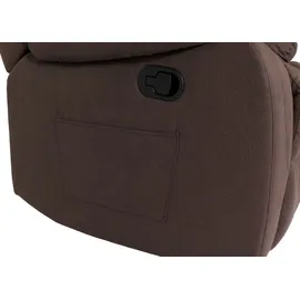 MCW Fernsehsessel MCW-J57 Wildleder-Optik 80 x 100 x 90 cm Braun mit Fernbedienung