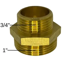 feueranker Reduziernippel Messing 3/4" 1" beidseitig flachdichtend