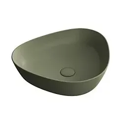 Vitra Plural Aufsatzschale 7812B475-0016 47 x 40 x 13 cm, Moos matt, asymmetrisch, ohne Überlauf/Hahnloch