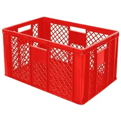 BRB 54 Euroboxen / Bäckerkiste, LxBxH 600 x 400 x 320 mm, Palettenware, rot