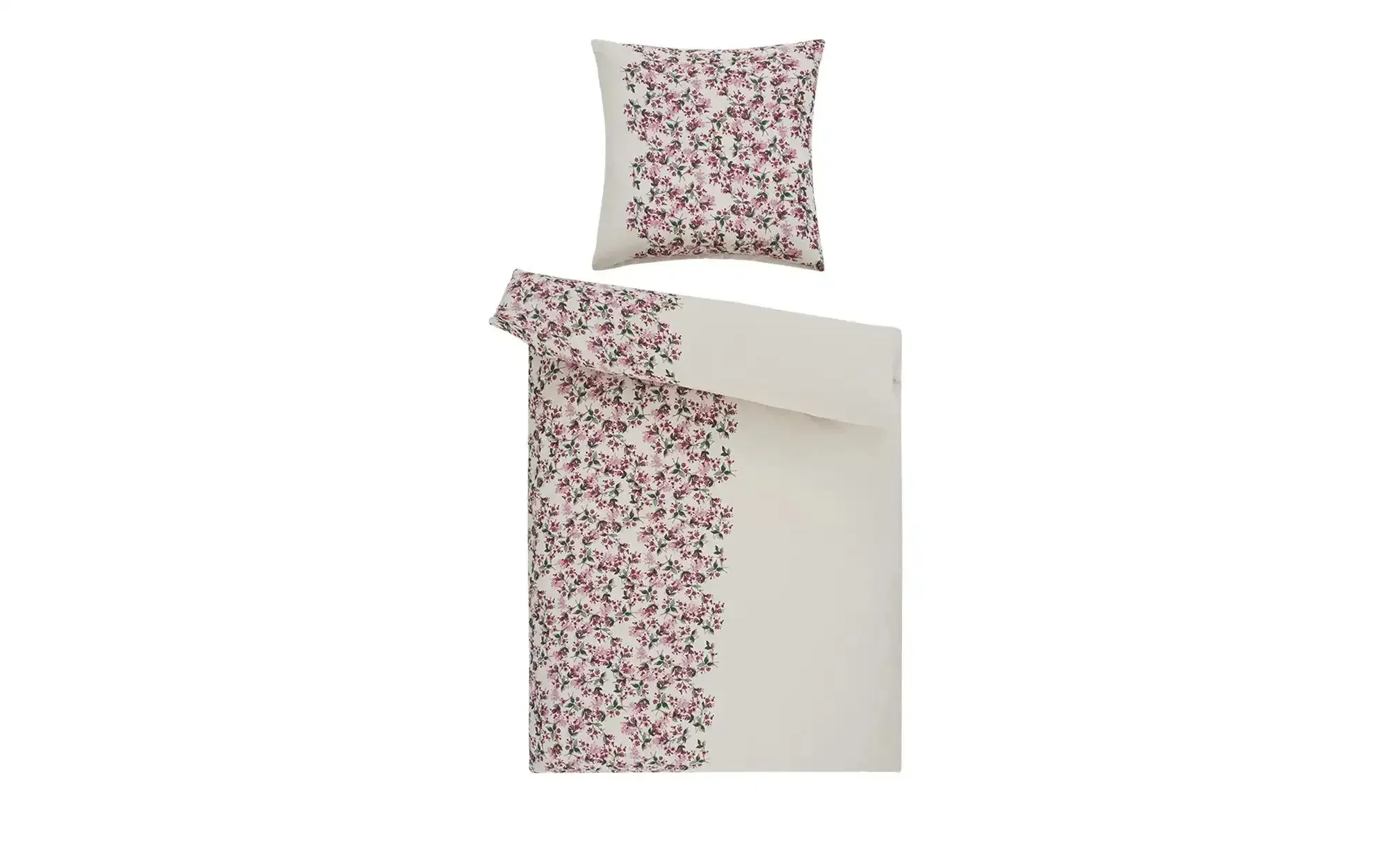 levelone Microfaser Bettwäsche  Valentin Flower ¦ rosa/pink ¦ Maße (cm): B: 135