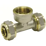 boni-shop Schraubfitting T-stück 26 X 3 mm 3/4 Zoll IG aus Metall Gold
