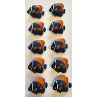 XENON LED Dekolicht 3228 Fische 10er Pack Blau / Gelb bewegliche Schwanzflosse, Xenon / Mehrfarbig