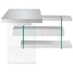 AC ANGEL CERDÁ Angel Cerdá  Bürotisch in Weiß und Glas 3002C
