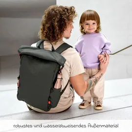 Lässig Outdoor Rolltop Backpack dunkelgrün