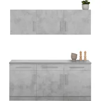 WIHO KÜCHEN Küchenzeile Cali 180 cm grau