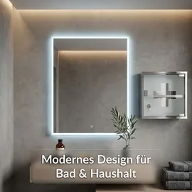 Karat Medizinschrank Allen Abschließbarer Arzneischrank mit Glastür Silber 30 x 30 cm 2 Fächer