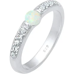 Elli PREMIUM Opal Kristalle 925er Sterling Silber Ringe   Damen 