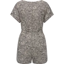 Ragwear Jumpsuit Salwin Kurzer Overall mit Taillen-Bindeband braun L (40)