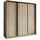 masseno Schwebetürenschrank NISSE 200 x 205 x 60 cm Eiche/bronze