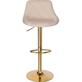 OEM Cydro Gold Beige Velvet Barhocker 0 x 0 cm Beige/Gold