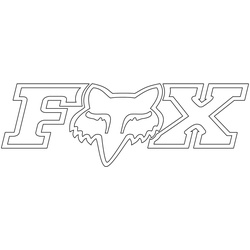 FOX F-Head X TDC 18 Sticker, wit, 45 cm