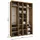 abiks möbel Drehtürenschrank COMO 190 x 245,5 x 40 cm Schwarz