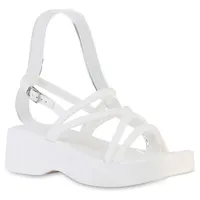 VAN HILL Damen Plateau Sandaletten in Weiss