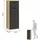 mokebo Der Matrose Bad-Beistellschrank 33 x 91 x 34 cm Schwarz/Eiche