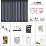 Solarbayer Vakuum-Röhren Solaranlage CPC NERO 3 Kollektoren 9,78 m2 - S