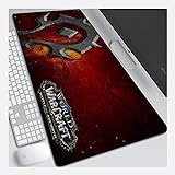 Mauspad World of Warcraft 900X400mm Mauspad, Perfekte Präzision und Geschwindigkeit Gaming-Mauspad mit 3 mm starker Unterseite, für Notebooks, PC, Q
