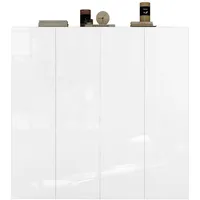 OTTO home SMILE 124 x 114 x 35 cm weiß hochglanz / weiß