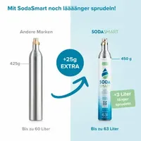 SodaSmart Tausch-Box CO2 Zylinder Kohlensäure 450g SODASMART T inkl. Tausch