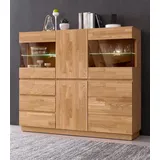 Home Affaire Highboard »Laima«, Vitrine, Breite 140 cm, braun