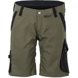 Planam Norit Damen Shorts oliv/schwarz XXXL