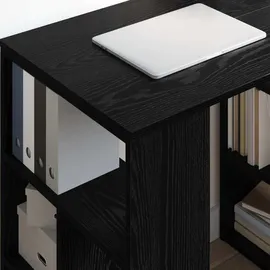 vidaXL Schreibtisch Schwarz Eichen-Optik 90 x 50 x 75 cm Holzwerkstoff