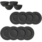 Villeroy & Boch Manufacture Rock Teller-Set 12-teilig schwarz