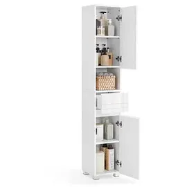 VASAGLE Badschrank weiß 30,0 x 30,0 x 170,0 cm