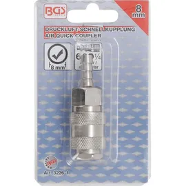 BGS Druckluft-Schnellkupplung mit 8 mm Schlauchanschluss
