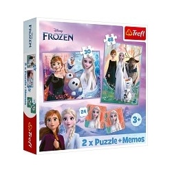 Trefl 2 in 1 Puzzles + Memos - Disney Frozen 2