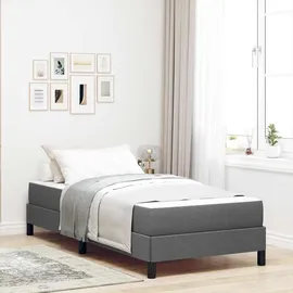 vidaXL Boxspringbett 100 x 200 cm Dunkelgrau