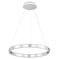 WOFI LED-Pendelleuchte LENA, Weiß - Aluminium - Kunststoff - 1-flammig - 60 x 150 cm - dimmbar