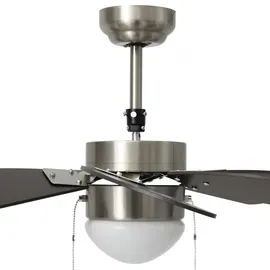 vidaXL Deckenventilator mit Lampe 76 cm Dunkelbraun