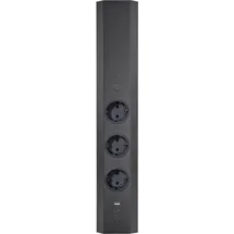 naber gmbh Ecksteckdosenelement USB A/C 0 m Schwarz 2 St.