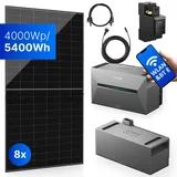 4000Wp Balkonkraftwerk mit Anker SOLIX Solarbank 3 E2700 PRO - 5400Wh - 8x500Wp