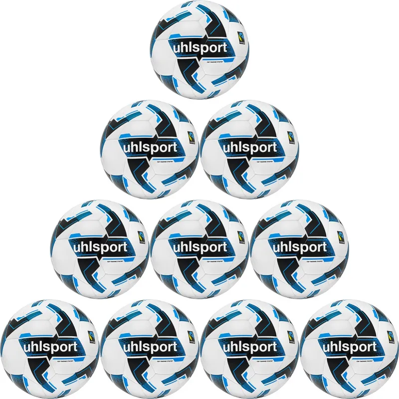 10er Ballpaket uhlsport Top Training Synergy Training Fußball mit FAIRTRADE und FIFA-Basic Zertifikat weiß 5
