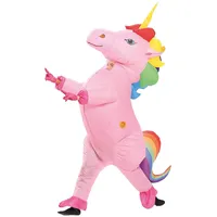 AirSuit® Aufblasbare Verkleidung Einhorn XXL | Humorvolles aufblasbares Kostüm | Größe Erwachsene 160 bis 190cm | Polyester | Angenehm zu tragen | Strapazierfähig | Aufblassystem | OriginalCup®.