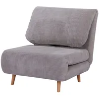 Homcom Schlafsofa mit Sitzkissen grau 82L x 89B x 83H cm