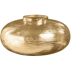 riess-ambiente Vase ABSTRACT ORIENT - modern Deko 35cm gold rund Metall Hammerschlag-Design