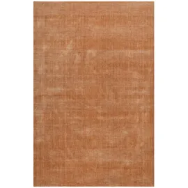 WECON HOME Teppich Seattle, rechteckig, Höhe: 11 mm, Kurzflorteppich, handgewebt, TENCEL & Schurwolle, Streifen, Wohnzimmer braun 160 cm x 230 cm x 11 mm