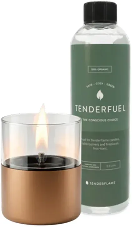 Tenderflame Lilly Starter-Set Copper inkl. Tenderfuel 0,5l
