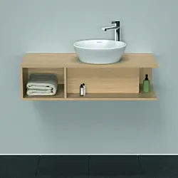 Duravit D-Neo Waschtisch-Unterschrank DE493903030 100 x 48 cm, Eiche Natur, 1 Fach, 1 Konsolenplatte, wandhängend