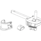 Maco Ladenrasthalter BLR, gerader Kloben, Gr. L165 , rechts, schwarz
