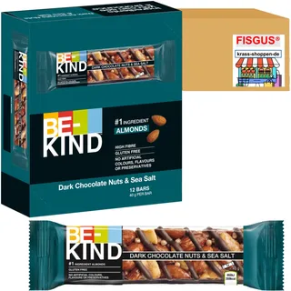 Be-Kind Dark Chocolate Nuts & Sea Salt Nussriegel 12 Riegel