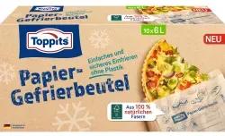 Toppits® Papier-Gefrierbeutel, reißfest 4008871220271 , 1 Packung = 10 Stück, Fassungsvermögen: 6 Liter