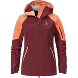 Schöffel W Softshell Jacket Kals Colorblock-Rot - Gore-Tex Atmungsaktive wasserabweisende Damen Gore-Tex Skitourenjack